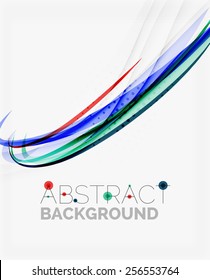 Fresh blue and red wave line. Abstract background
