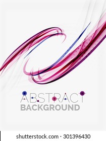 Fresh blue and red wave line. Abstract background
