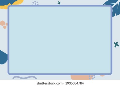 Fresh Blue Stitching Geometric Background Material.  Aesthetic templates.  Cool border.