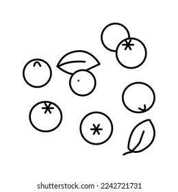 fresh blueberry berry line icon vector. fresh blueberry berry sign. isolated contour symbol black illustration