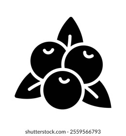 Fresh blueberry icon, ideal for adding a touch of fruity goodness