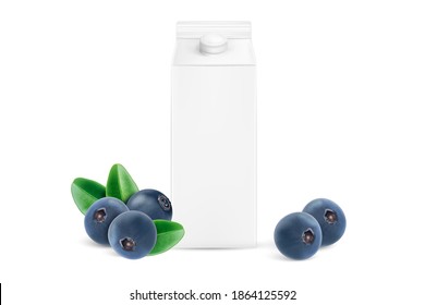 Fresh Blueberry con Packaging se burlan. De espacio libre para su copia y marca. Concepto de alimentos para publicidad.