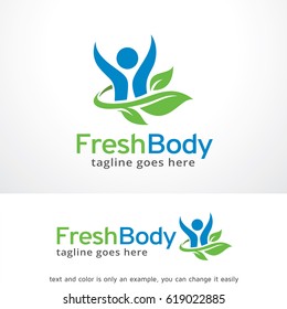 Fresh Body Logo Template Design Vector, Emblem, Design Concept, Creative Symbol, Icon