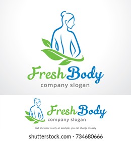 Fresh Body Logo Template Design Vector, Emblem, Design Concept, Creative Symbol, Icon