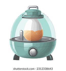 Fresh boiled egg kitchen icon isolated
