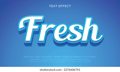 Effet de texte modifiable 3d en gras frais	