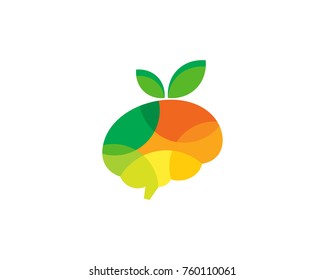 Fresh Brain Icon Logo Design Element