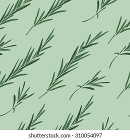 Fresh branch of lavender hand drawn background. Doodle wallpaper vector. Colorful seamless pattern with plants