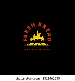Fresh Bread Bakery House Badge Logo