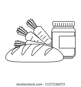 fresh bread with carrots