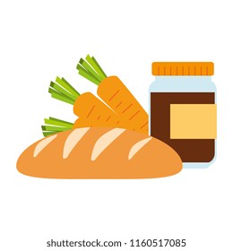 fresh bread with carrots