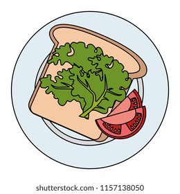 fresh bread with fruits and vegetables