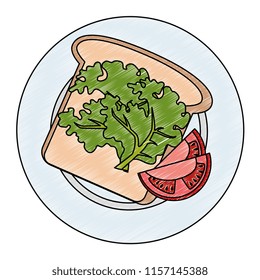 fresh bread with fruits and vegetables