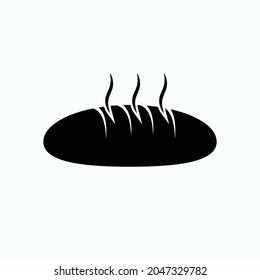 Fresh Bread Icon in Glyph Style. Bakery, Bakery Symbol  - Vector.