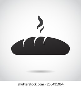 Fresh bread icon isolated on white background. Vector illustration.