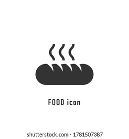 Fresh bread icon on white background. Stock vector