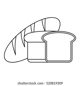 Fresh bread icon. Outline illustration of fresh bread vector icon for web