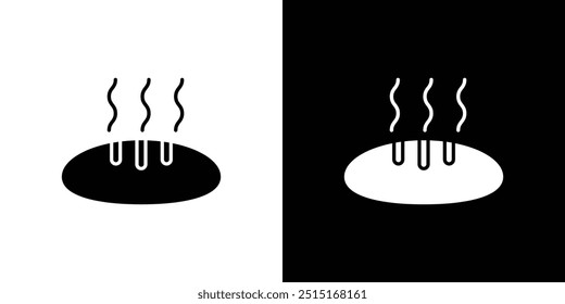 fresh bread icon Outline sign symbol set