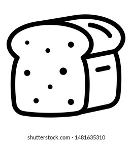 Fresh bread icon. Outline fresh bread vector icon for web design isolated on white background