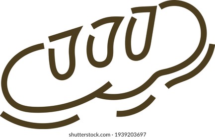Fresh bread, illustration, vector on a white background