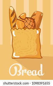 Fresh bread inside paper bag