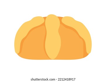 fresh bread isolated flat icon