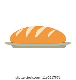 fresh bread isolated icon