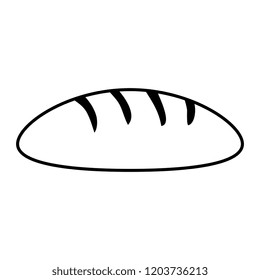 fresh bread isolated icon