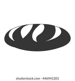 Fresh bread isolated icon on white background, vector illustration.