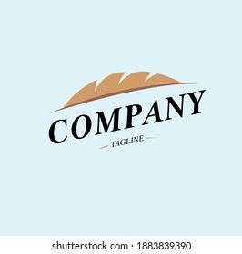 Fresh bread from the oven, simple logo for bakery, bakehouse