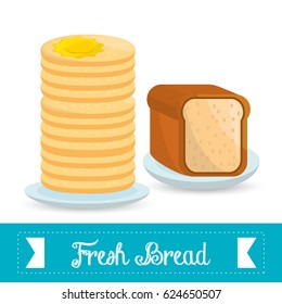 fresh bread and pans food