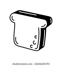 icono de panadería en rebanadas de pan fresco