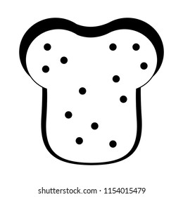 Fresh bread sliced in black and white