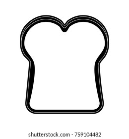 Fresh bread sliced icon vector illustration graphic design
