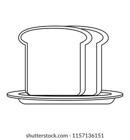 fresh bread toast isolated icon