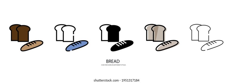 fresh bread vector type icon