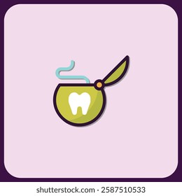 Fresh Breath Dental Hygiene Icon Design