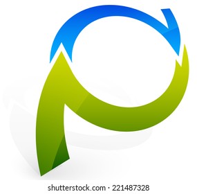 Fresh, bright cyclic arrows