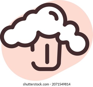 Fresh broccoli, illustration, vector, on a white background.