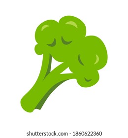 Fresh Broccoli vegetable icon. Healthy vegetarian food. Diet, nutrition concept. Flat style vector illustration