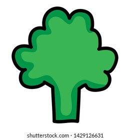 fresh broccoli vegetable isolated icon