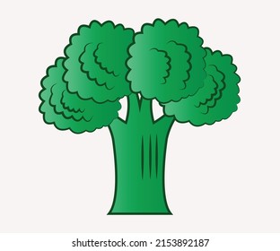 fresh broccoli vegetable nature icon. healthy food vector illustration