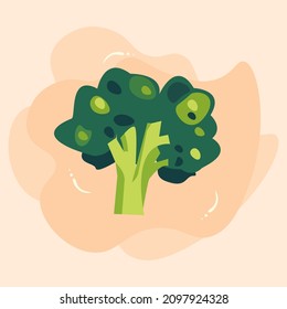 Fresh broccoli vegetable nature icon.Vector Ilustration.