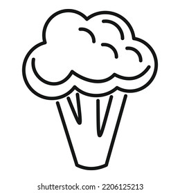 Fresh brocoli icon outline vector. Cabbage vegetable. Plant salad