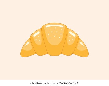 fresh brown criossant vector illustration