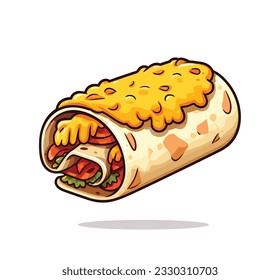 Fresh Burrito icon vector illustration