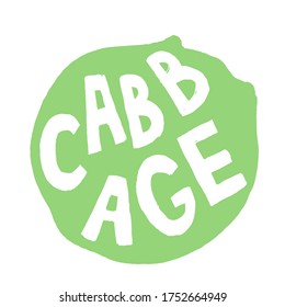 Fresh Cabbage Vegetable for Emblem, Logo, Sign or Badge