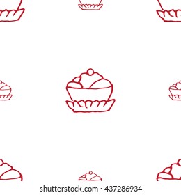 Fresh cakes print for textile or background
