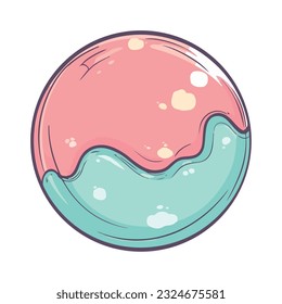 fresh candy ball over white