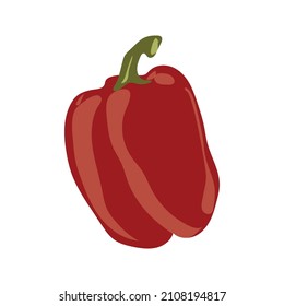 fresh capsicum isolated on white background